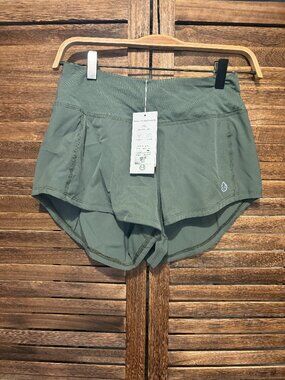Women's Tasc Recess Running Short Utility Green